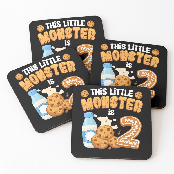 Item preview, Milk And Cookies This Little Monster Is 2 2Nd Bday Boy Girl designed and sold by TysonLangosh.