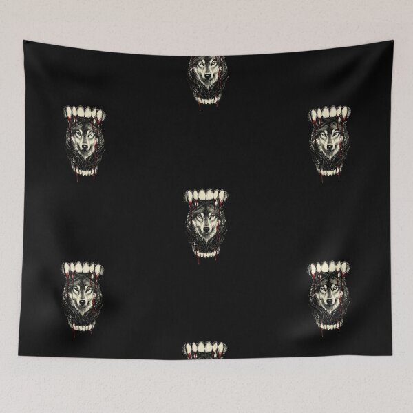 Item preview, Vampire Teeth Biting Wolf - Bloody Supernatural Grunge designed and sold by SC-Shop-.