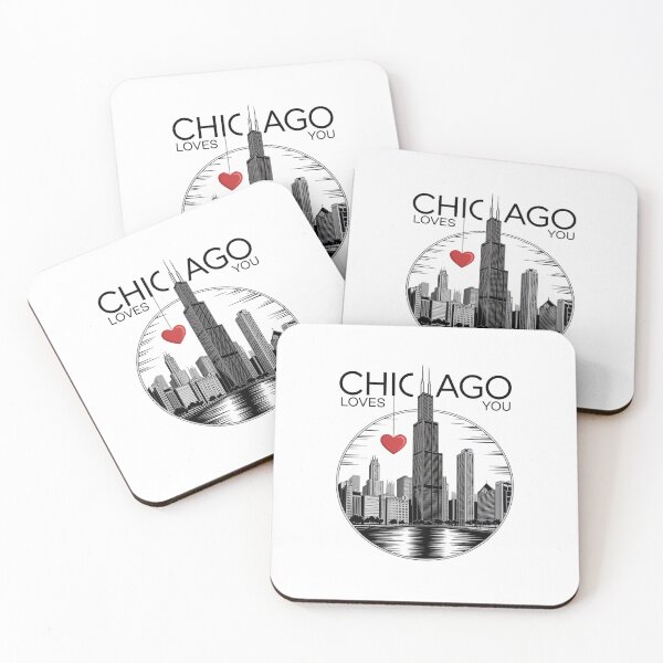 Item preview, Chicago Ringer Chicago Loves You City Skyline Souvenir  designed and sold by namibambam.