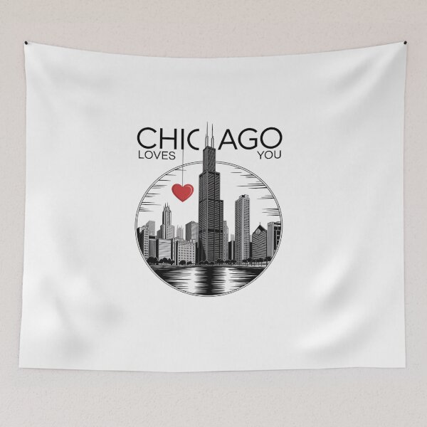 Item preview, Chicago Ringer Chicago Loves You City Skyline Souvenir  designed and sold by namibambam.
