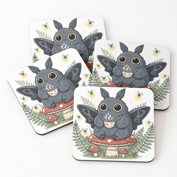Item preview, Cute Cryptid Moth Cottagecore Mushroom Sticker designed and sold by Worthy Prints.