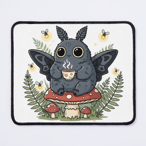 Item preview, Cute Cryptid Moth Cottagecore Mushroom Sticker designed and sold by Worthy Prints.