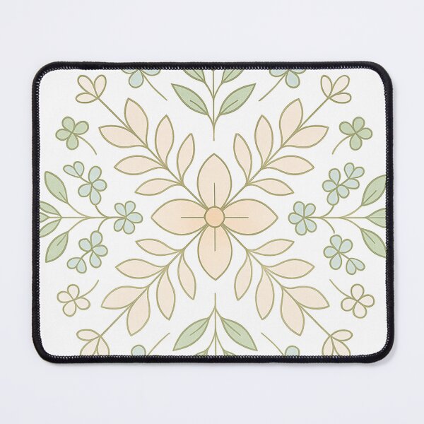 Item preview, Symmetrical Botanical Mandala – Soft Pastel Floral Geometry designed and sold by Fernova.