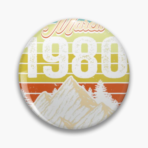 Item preview, Vintage March 1980 Birthday Shirt – 41 Years of Being Awesome – Quarantine Edition Retro Mountain Design designed and sold by No Heaven.