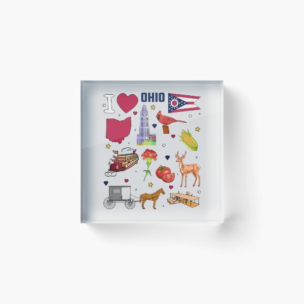 Item preview, Heart of Ohio, Vintage State Pride Collage - Buckeye Land Favorites designed and sold by mashmosh.