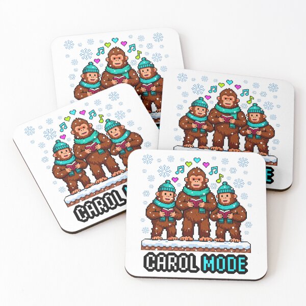Item preview, Carol Mode — Pixel Sasquatch Carolers designed and sold by gstevensonart.