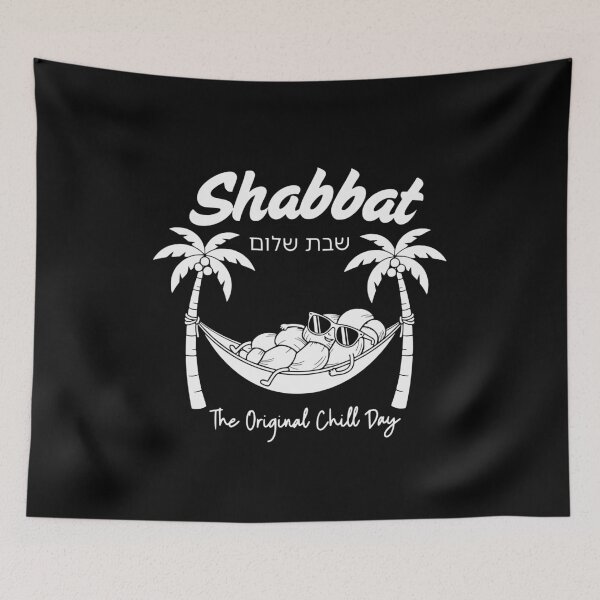 Item preview, Shabbat the Original Chill Day – Retro Jewish Sabbath Art - Shabbat Shalom designed and sold by luvandsocial.