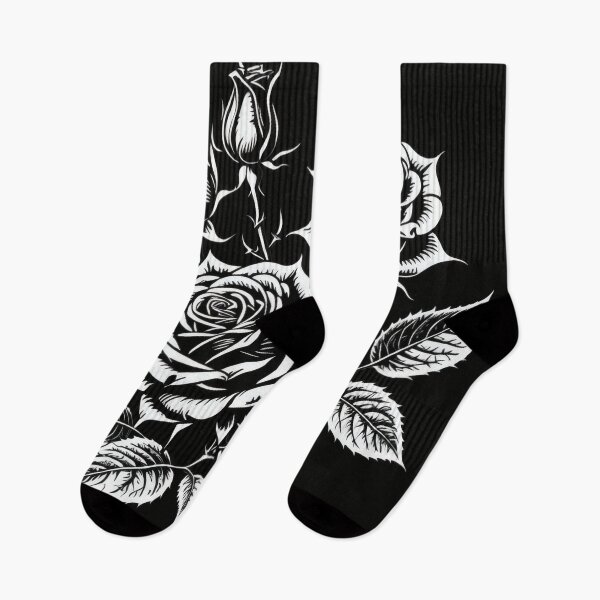 Item preview, Gothic Roses Line Art – Dark Botanical Floral Illustration Black & White designed and sold by Visualynx.