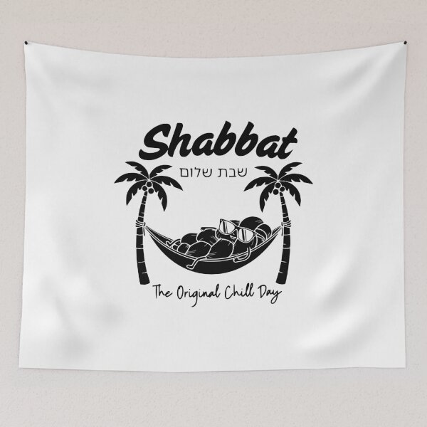 Item preview, Shabbat the Original Chill Day – Retro Mascot Challah Art Shabbat Shalom designed and sold by luvandsocial.