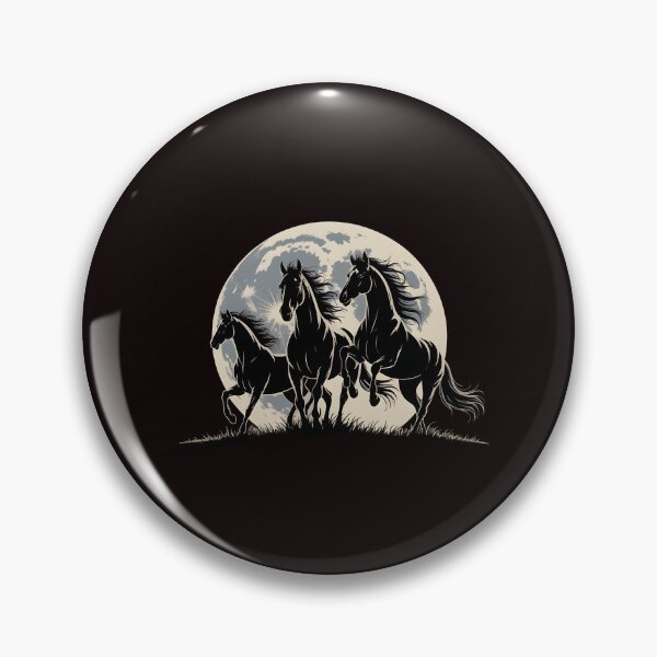 Item preview, Three Horse Moon – Retro 3 Horses Howling at the Moon Aesthetic designed and sold by Redgiant87x.