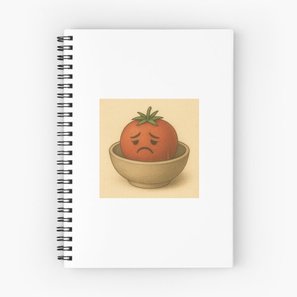 Item preview, Sad Tomato in a Bowl – Lonely Food Character Illustration designed and sold by RawGas.
