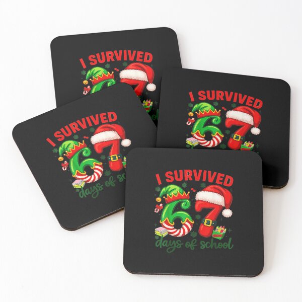 Item preview, I Survived 67 Days Of School Christmas Candy Cane Six Seven   designed and sold by JEFDodsonArt.