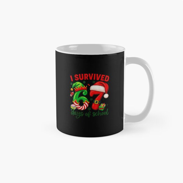 Item preview, I Survived 67 Days Of School Christmas Candy Cane Six Seven   designed and sold by JEFDodsonArt.