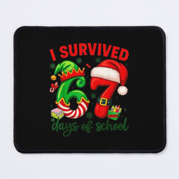 Item preview, I Survived 67 Days Of School Christmas Candy Cane Six Seven designed and sold by JEFDodsonArt.