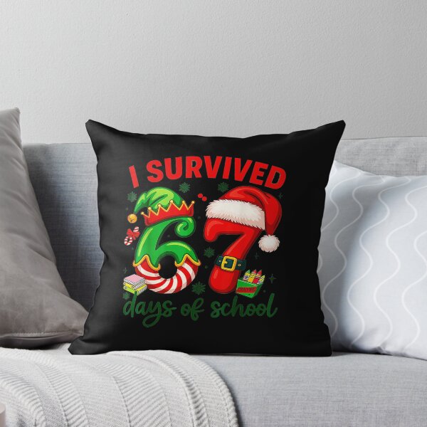 Item preview, I Survived 67 Days Of School Christmas Candy Cane Six Seven   designed and sold by JEFDodsonArt.
