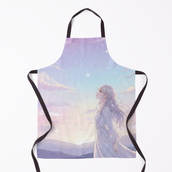 Item preview, Anime Girl Under Starry Pastel Sky | Dreamy Aesthetic Illustration designed and sold by shopwithcare.