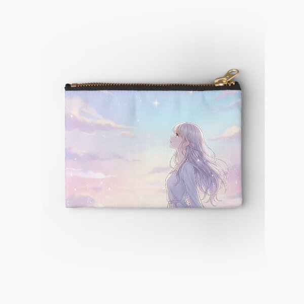 Item preview, Anime Girl Under Starry Pastel Sky | Dreamy Aesthetic Illustration designed and sold by shopwithcare.