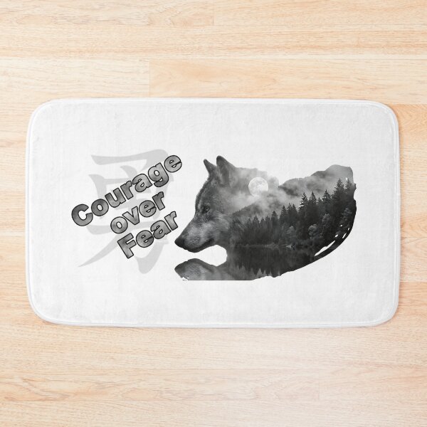 Item preview, Courage over Fear: Wolf and Symbol designed and sold by Wicked Wolf Poker.