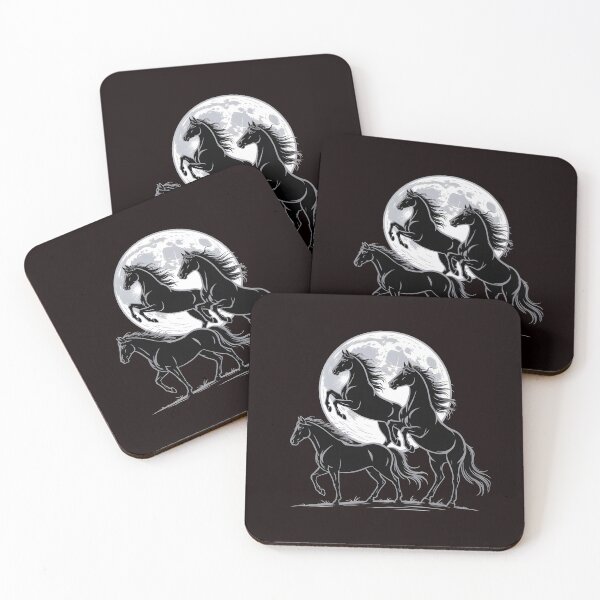 Item preview, Three Horse Moon – Mythical 3 Horses Howling at the Moon designed and sold by Redgiant87x.