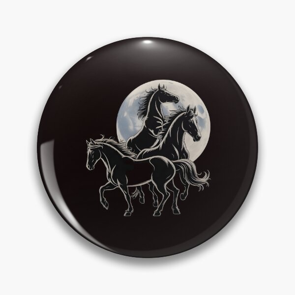 Item preview, Three Horse Moon – Dreamy 3 Horses Howling at the Moon Art designed and sold by Redgiant87x.