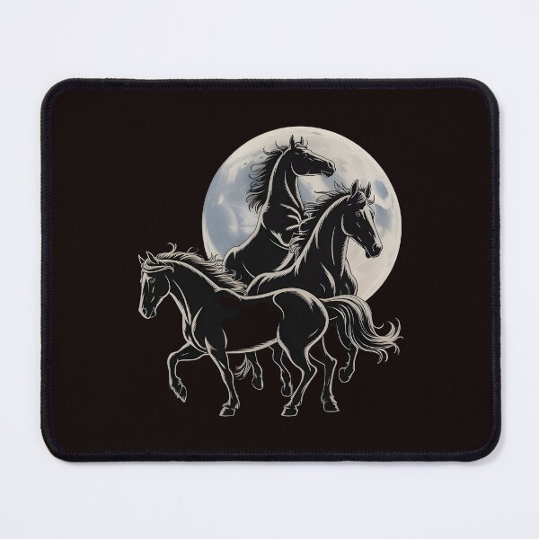 Item preview, Three Horse Moon – Dreamy 3 Horses Howling at the Moon Art designed and sold by Redgiant87x.