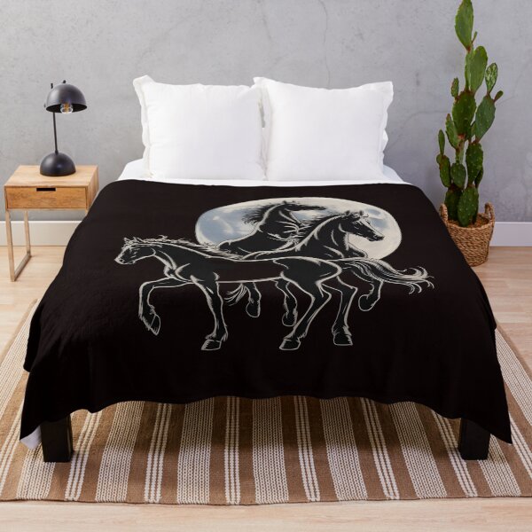 Item preview, Three Horse Moon – Dreamy 3 Horses Howling at the Moon Art designed and sold by Redgiant87x.