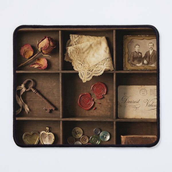 Item preview, Vintage Love Letters - Dark Academia Shadowbox designed and sold by SavinMercantile.