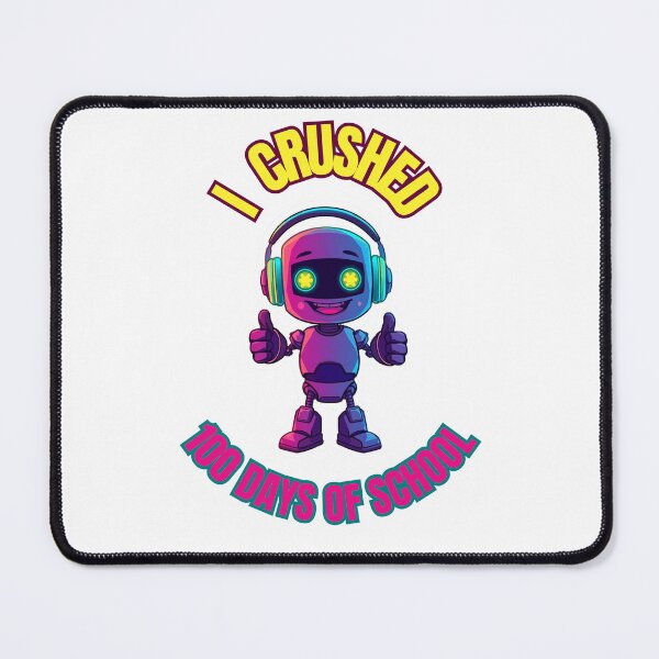 Item preview, I Crushed 100 Days of School Gamer Robot Star Eyes designed and sold by PanaddaArtStudio.