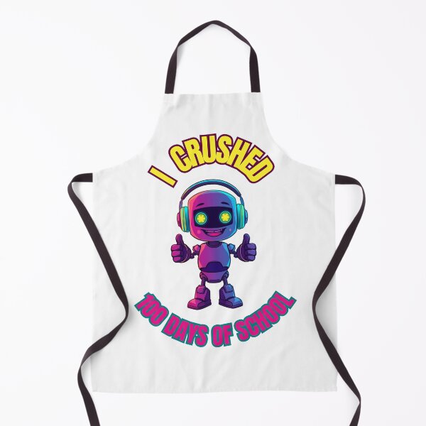Item preview, I Crushed 100 Days of School Gamer Robot Star Eyes designed and sold by PanaddaArtStudio.