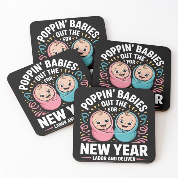 Item preview, Poppin Out Babies New Year Labor & Delivery 2025 Humor  designed and sold by MyzoToyota.