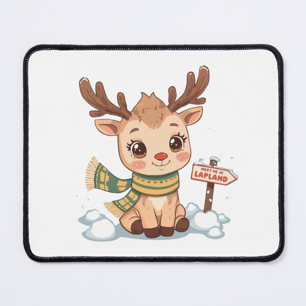 Item preview, Meet me in Lapland cute reindeer designed and sold by TheLaplandStore.