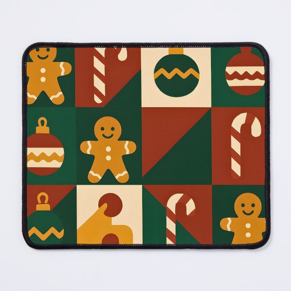 Item preview, Retro Christmas Pattern - Gingerbread and Candy Cane designed and sold by PanaddaArtStudio.