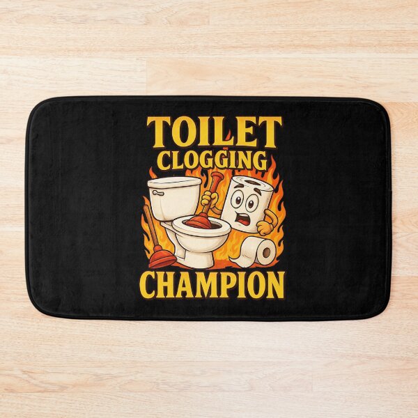 Item preview, Retro Bathroom Toilet Clogging Champ Meme Dad Poop Men Women designed and sold by BornBorn.