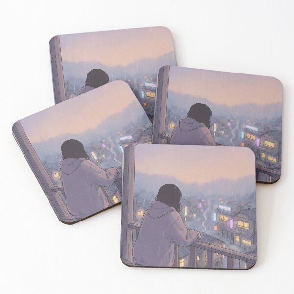Item preview, Lofi Rainy Night View designed and sold by iwzzuel.