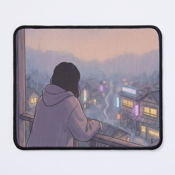 Item preview, Lofi Rainy Night View designed and sold by iwzzuel.