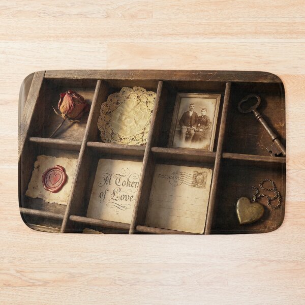 Item preview, Key to My Heart - Victorian Ephemera Shadowbox designed and sold by SavinMercantile.