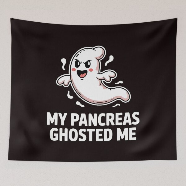 Item preview, My Pancreas Ghosted Me – T1D Humor for Diabetes Fighters designed and sold by Redgiant87x.
