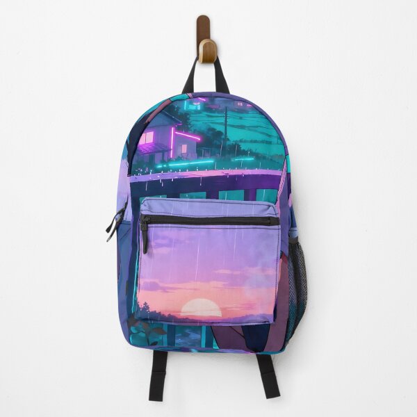 Item preview, Lofi Sunset Rain Aesthetic or Neon Sunset View on a Rainy Night designed and sold by iwzzuel.