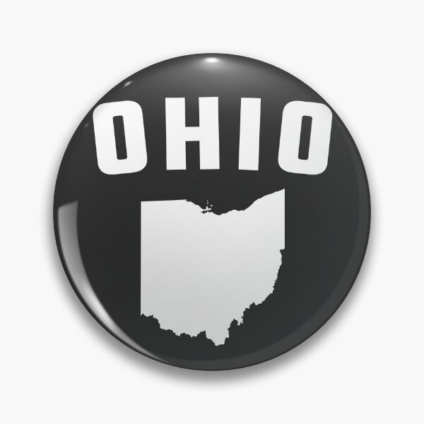 Item preview, High-Contrast Ohio Map & Text - White on Black Buckeye State Pride designed and sold by mashmosh.