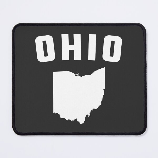 Item preview, High-Contrast Ohio Map & Text - White on Black Buckeye State Pride designed and sold by mashmosh.