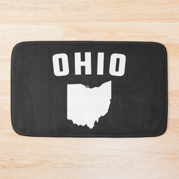 Item preview, High-Contrast Ohio Map & Text - White on Black Buckeye State Pride designed and sold by mashmosh.