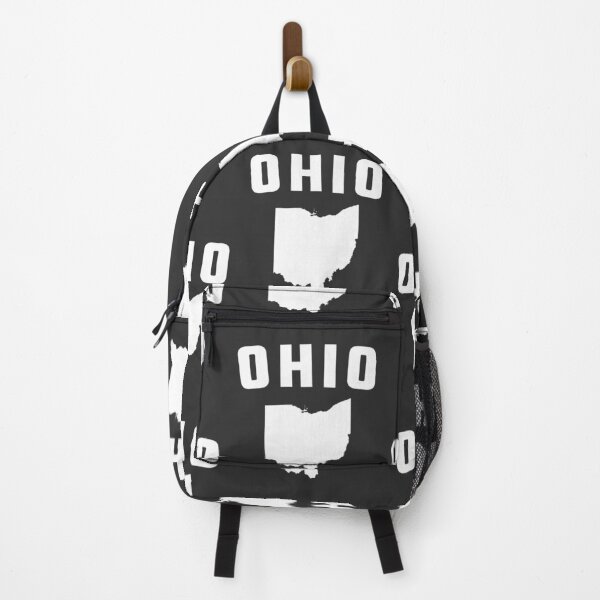 Item preview, High-Contrast Ohio Map & Text - White on Black Buckeye State Pride designed and sold by mashmosh.