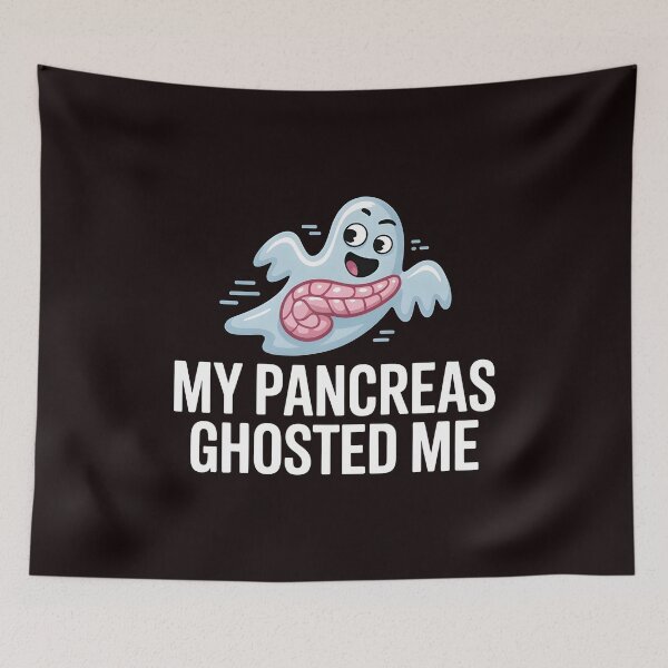 Item preview, My Pancreas Ghosted Me – Relatable T1D Diabetes Humor designed and sold by Redgiant87x.