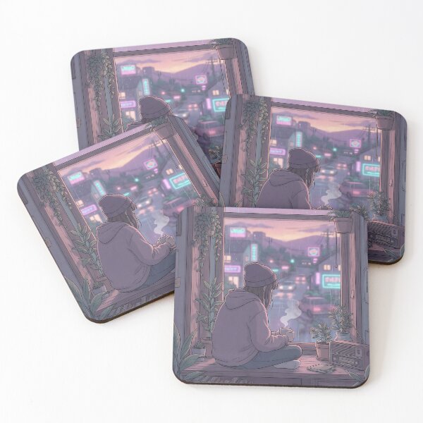 Item preview, Cozy Lofi Rainy Window Study View designed and sold by iwzzuel.