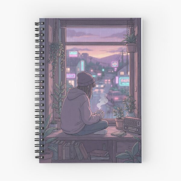 Item preview, Cozy Lofi Rainy Window Study View designed and sold by iwzzuel.