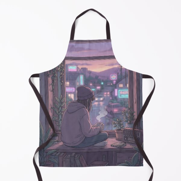Item preview, Cozy Lofi Rainy Window Study View designed and sold by iwzzuel.
