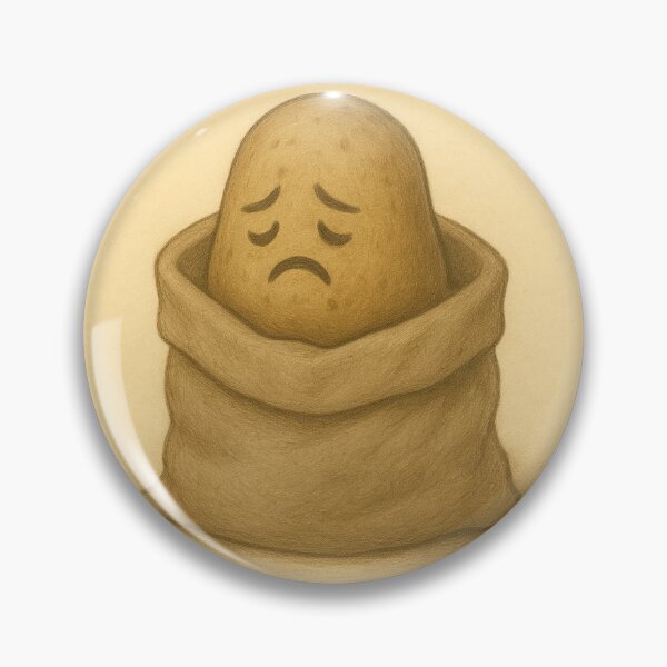 Item preview, Sad Potato in a Sack – Lonely Vegetable Illustration designed and sold by RawGas.