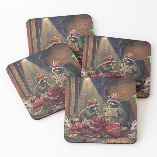 Item preview, Love Stinks - Raccoon & Opossum Trash Party designed and sold by SavinMercantile.