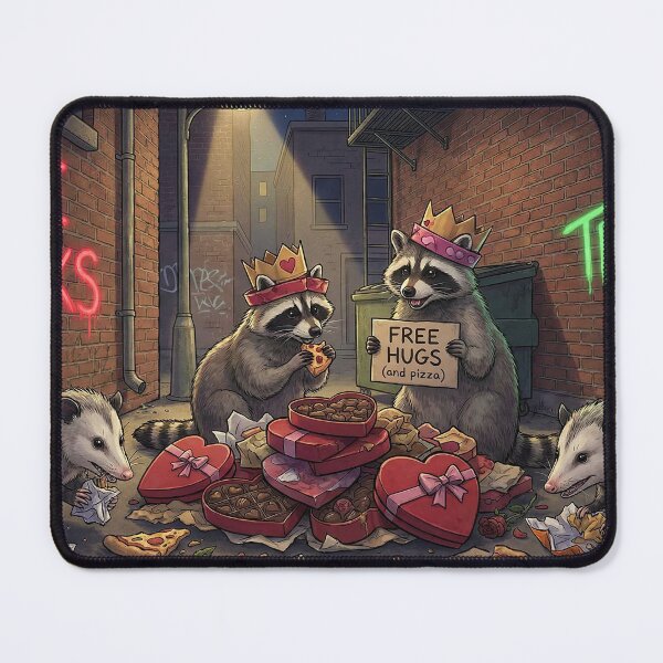 Item preview, Love Stinks - Raccoon & Opossum Trash Party designed and sold by SavinMercantile.