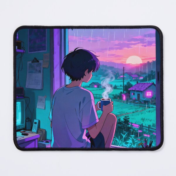 Item preview, Lofi Rainy Sunset View designed and sold by iwzzuel.